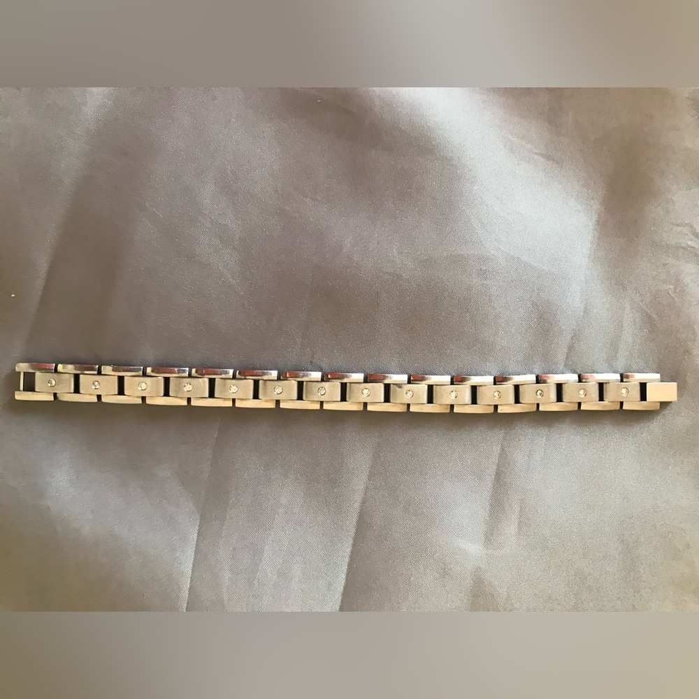 Men's Diamond Link Bracelet (1 ct. t.w.) in Titanium.